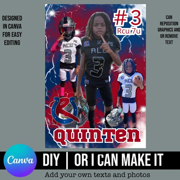 Football Poster Png Template - Etsy