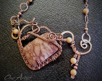 Biggs Canyon Jasper & Calcite Necklace