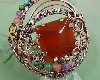 Carnelian Bracelet  w/ Gemstones