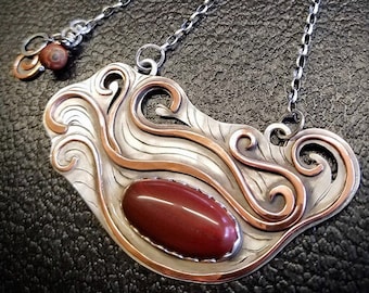 Red Sea Pendant, mixed metals