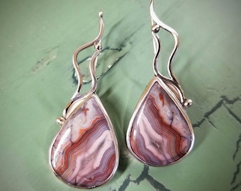 Laguna Lace Agate Earrings