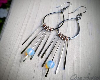 Moonstoned Fringe Earrings