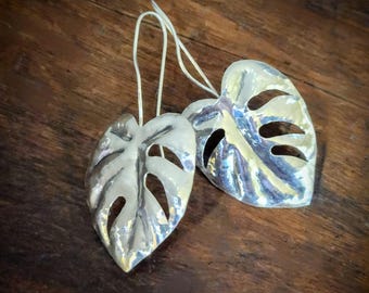 Monstera Leaf Earrings