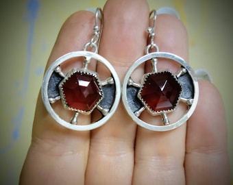 Hessonite Garnet Drone Earrings