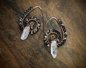 Raw Crystal, Spiral Half Hoops