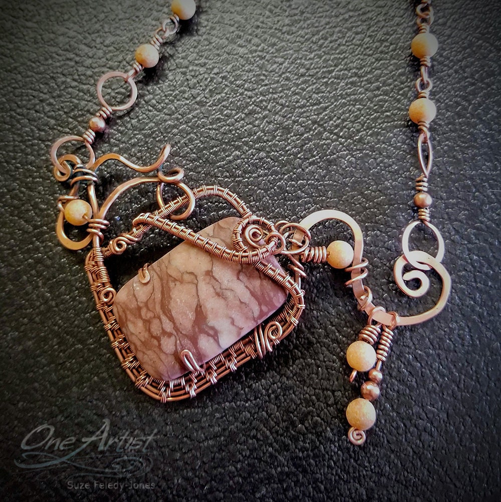 Biggs Canyon Jasper & Calcite Necklace