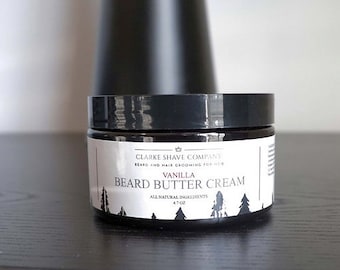 Crema de mantequilla para barba de vainilla 4 oz