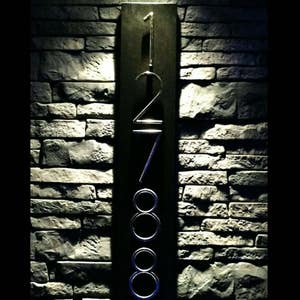 House Number Plaque, house numbers, address sign, address plaque, metal house numbers, wedding gift, present, outdoor sign, modern numbers image 4