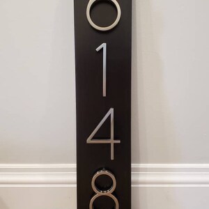 House Number Plaque, house numbers, address sign, address plaque, metal house numbers, wedding gift, present, outdoor sign, modern numbers image 8
