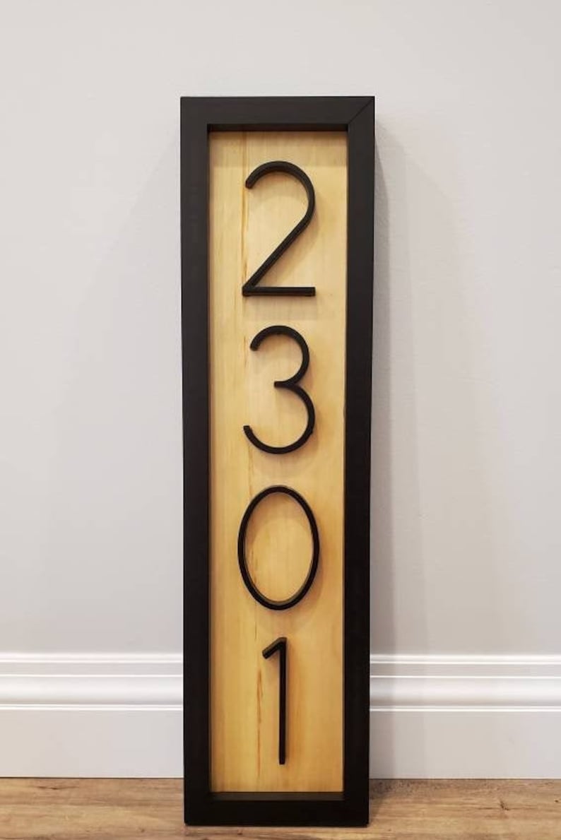 Modern Numbers, House Number Plaque, house numbers, address sign, address plaque, metal house numbers, wedding gift, present image 5