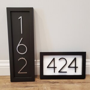 Modern Numbers, House Number Plaque, house numbers, address sign, address plaque, metal house numbers, wedding gift, present image 4