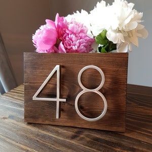 House Number Plaque, house numbers, address sign, address plaque, metal house numbers, wedding gift, present, outdoor sign, modern numbers image 2