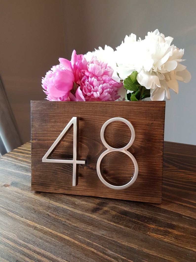House Number Plaque, house numbers, address sign, address plaque, metal house numbers, wedding gift, present, outdoor sign, modern numbers image 2