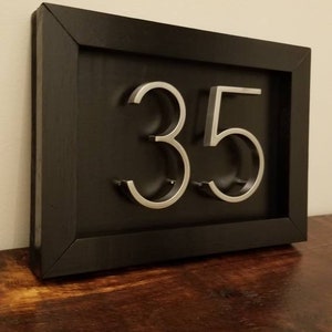 Modern Numbers, House Number Plaque, house numbers, address sign, address plaque, metal house numbers, wedding gift, present image 7