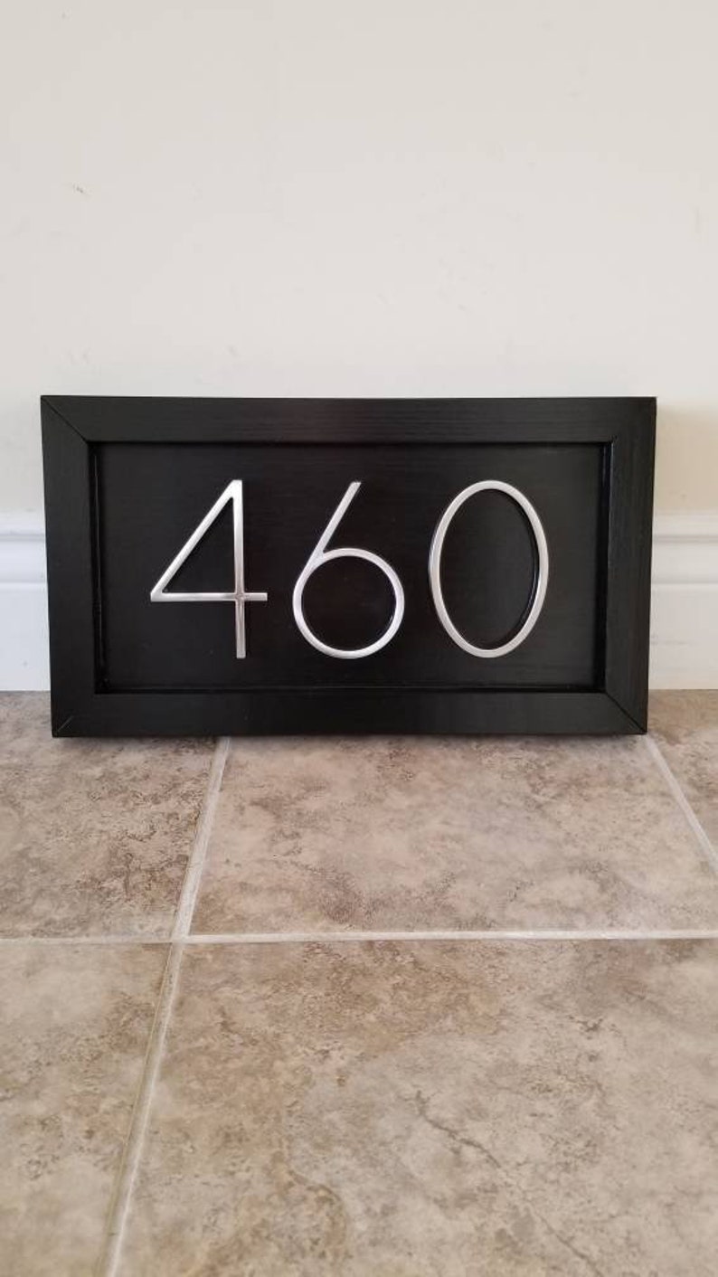 Modern Numbers, House Number Plaque, house numbers, address sign, address plaque, metal house numbers, wedding gift, present image 6
