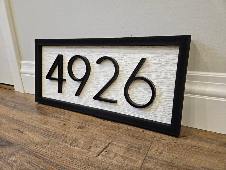 Modern Numbers, House Number Plaque, house numbers, address sign, address plaque, metal house numbers, wedding gift, present image 1