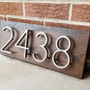 House Number Plaque, house numbers, address sign, address plaque, metal house numbers, wedding gift, present, outdoor sign, modern numbers image 7