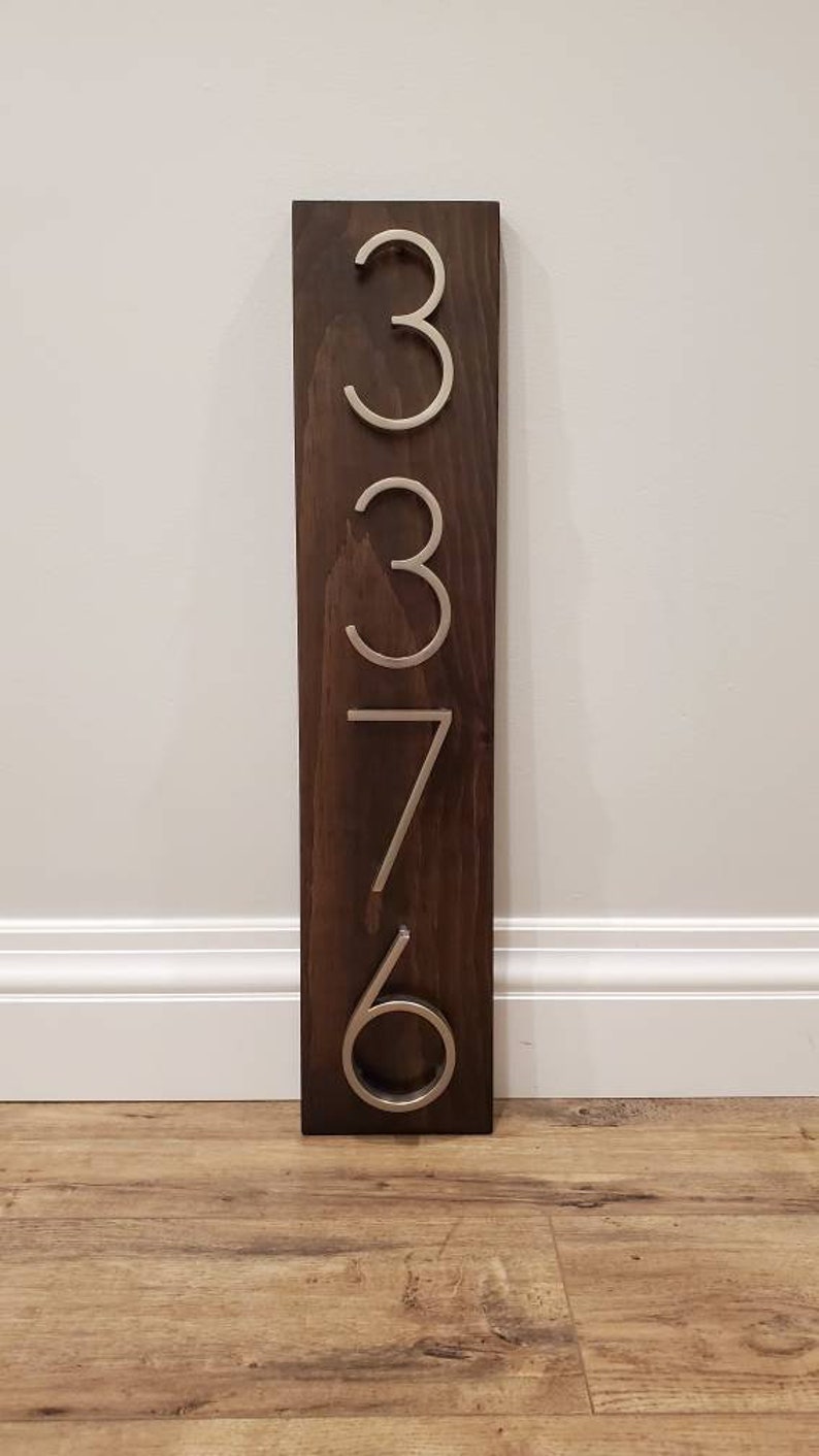 House Number Plaque, house numbers, address sign, address plaque, metal house numbers, wedding gift, present, outdoor sign, modern numbers image 9