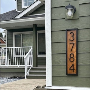 Modern Numbers, House Number Plaque, house numbers, address sign, address plaque, metal house numbers, wedding gift, present image 10