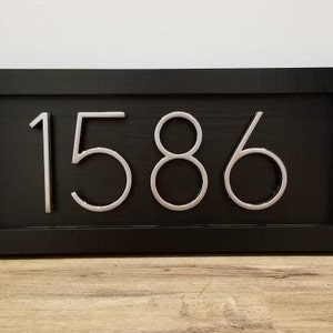 Modern Numbers, House Number Plaque, house numbers, address sign, address plaque, metal house numbers, wedding gift, present image 3