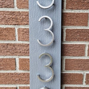 House Number Plaque, house numbers, address sign, address plaque, metal house numbers, wedding gift, present, outdoor sign, modern numbers image 10