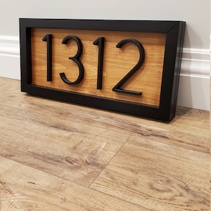 Modern Numbers, House Number Plaque, house numbers, address sign, address plaque, metal house numbers, wedding gift, present image 2