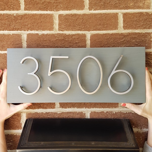 House Number Plaque, house numbers, address sign, metal house numbers, wedding gift, present, outdoor sign, address plaque, modern numbers