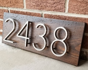 House Number Plaque, house numbers, address sign, metal house numbers, wedding gift, present, outdoor sign, address plaque, modern numbers