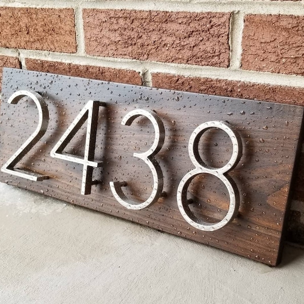 House Number Plaque, house numbers, address sign, metal house numbers, wedding gift, present, outdoor sign, address plaque, modern numbers