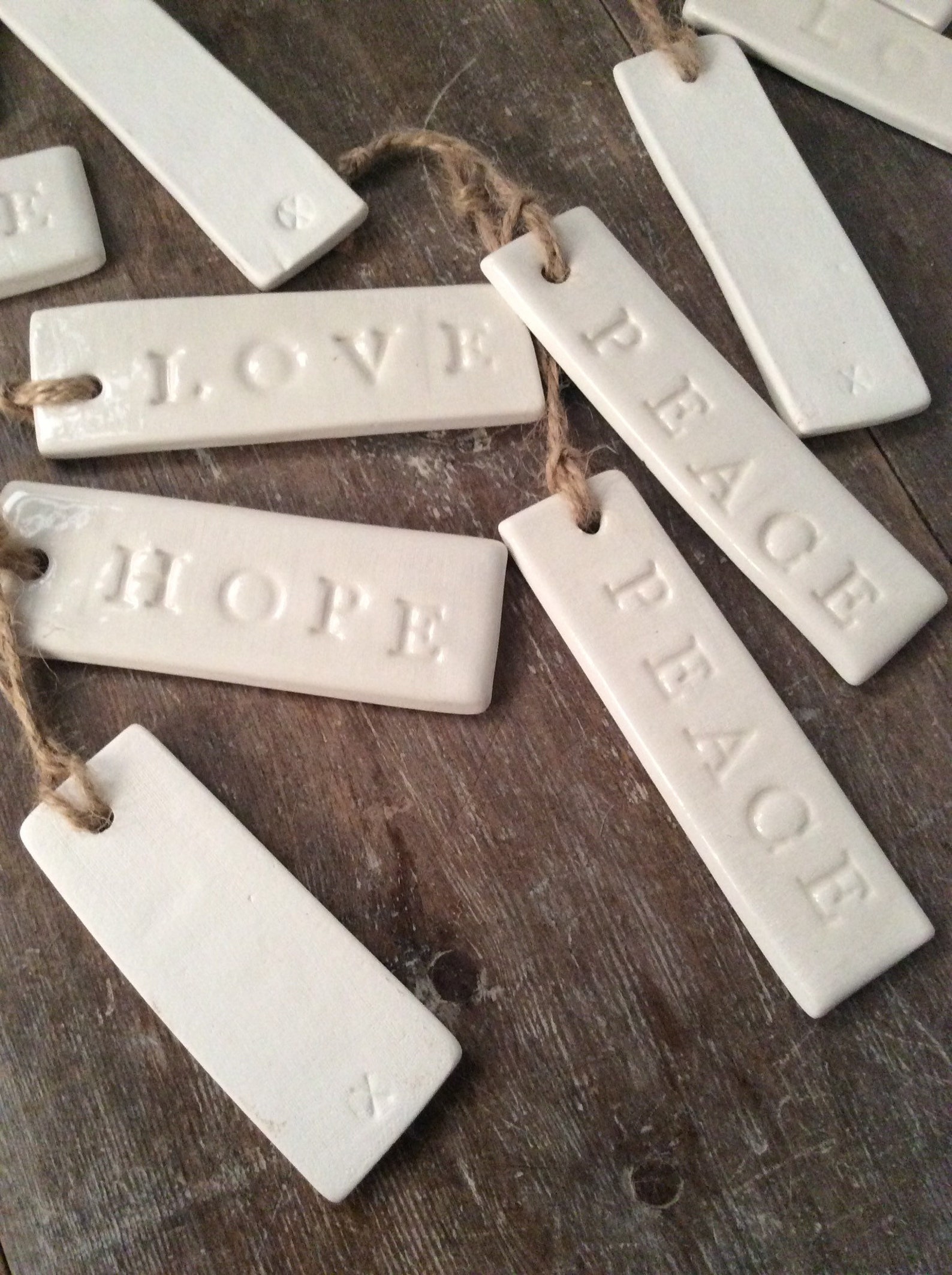 Handmade Ceramic White Gift Tags. Christmas Name Gift Tags Etsy UK