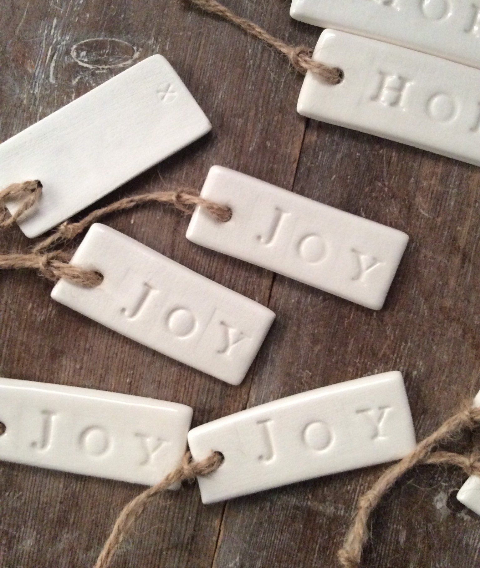 Handmade Ceramic White Gift Tags. Christmas Name Gift Tags Etsy UK