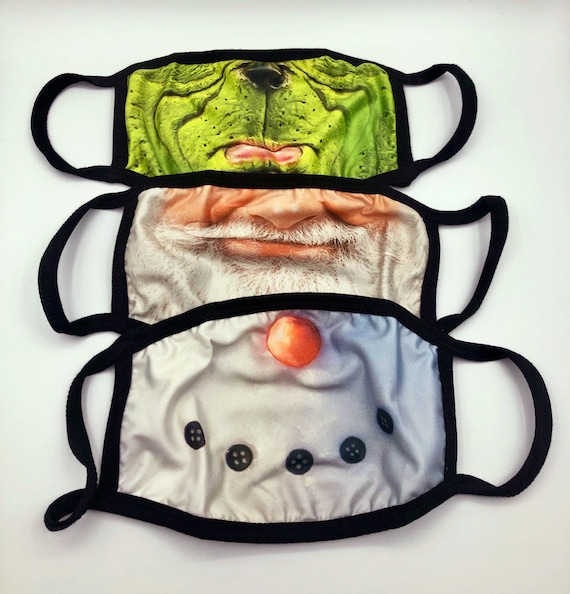 Holiday Face Masks | Christmas Mask | Winter Masks | 2 Layer | Cotton | Comfortable Soft | Washable | Funny & Popular | Perfect Gift