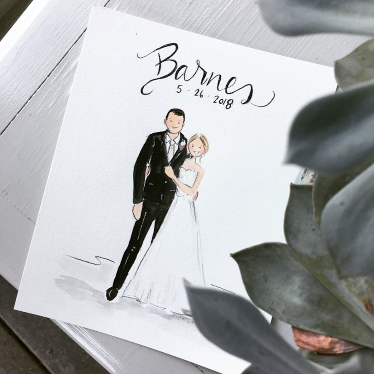 Hand Painted Wedding Portrait Painting. Watercolor Custom Painting. Custom Watercolor. Watercolor Painting From Photo. - Etsy