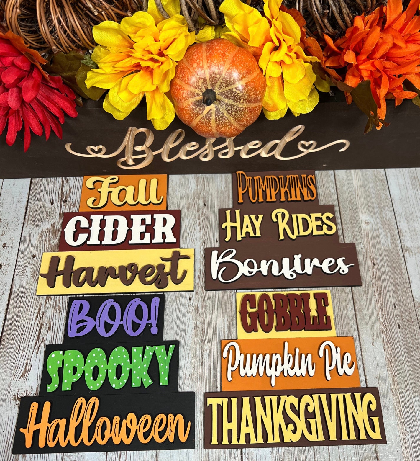 Fall Word Box Fall Word Stacker, Word Stack Base, DIY Fall Word Decor, Halloween Word ...