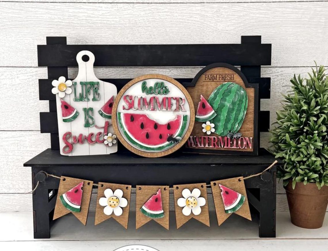 Park Bench Watermelon DIY Insert, - Etsy