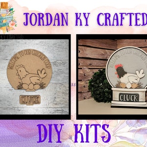 Chicken Globe Stand, Chicken Coop Ball Kit, Interchangeable Globe, Cluck Insert, Changeable Insert, DIY Welcome To Chicken Coop Craft, Cluck