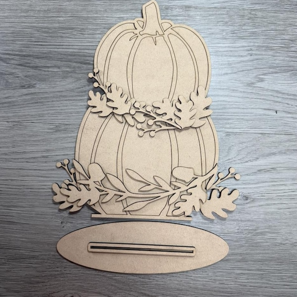 Fall Stacked Pumpkins DIY Shelf Sitter
