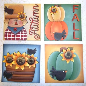 Autumn Fall Scarecrow DIY Tiles,
