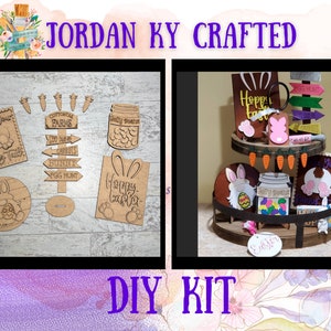 Shake Your Bunny Tail DIY Display, Happy Easter Gnome Tier Tray
