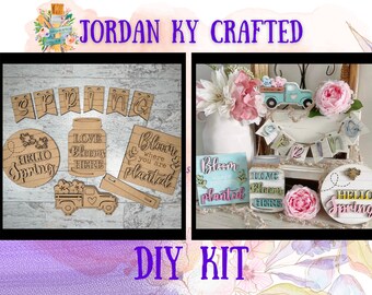 Love Blooms Here Spring DIY Display, Mason Jar Unpainted Decor