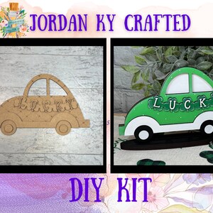 Lucky Love Bug, St. Patrick Add-On, Interchangeable Car, Lucky Car, Slug Bug, Love Bug Sitter, Changeable, Decorative Car, Irish Car