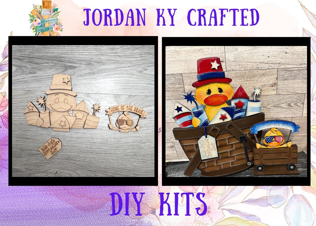 July Duck Rockets DIY Basket Insert, Americana Flower Basket, - Etsy