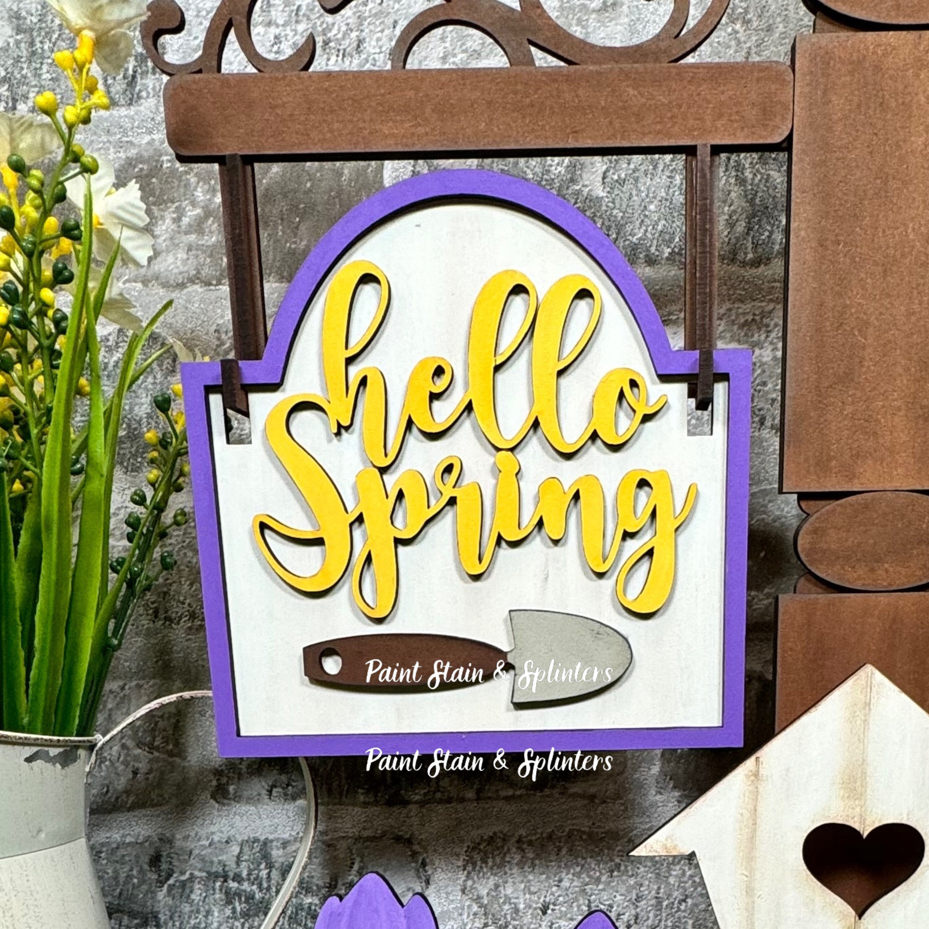 Welcome Spring Insert Mini Post Hello Spring DIY Insert, - Etsy