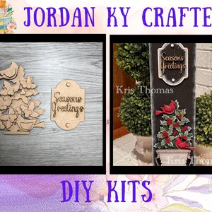 Bucket Cardinal DIY Porch Leaner, Interchangeable Porch Leaner, Seasonal Leaner, Mini Leaner, Fun Craft, Christmas Craft