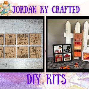 Mini Fall DIY Ladder Tiles, Apple Inserts, Mini Leaning Ladder Tiles, Barn DIY Tiles, DIY Mini Display, Fall Paint Craft Kit, Farm Paint Kit