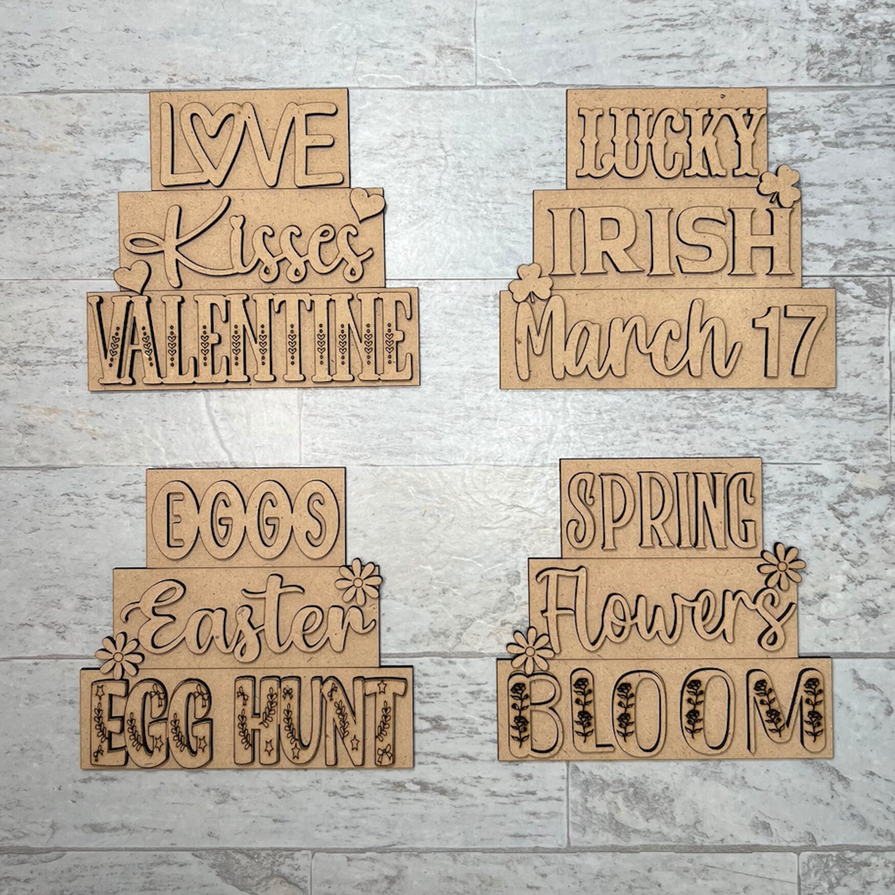 Spring Word Stacker, Word Stack Base, DIY Spring Word Decor, Easter ...