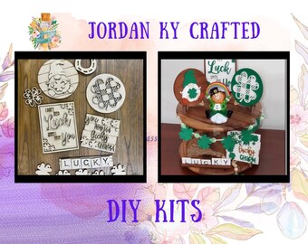 Lucky Charm DIY Tier Tray, St. Patrick's Day DIY Kit, Irish Gnome Tier Tray, St. Patrick's Craft Kit, Leprechaun Kit,