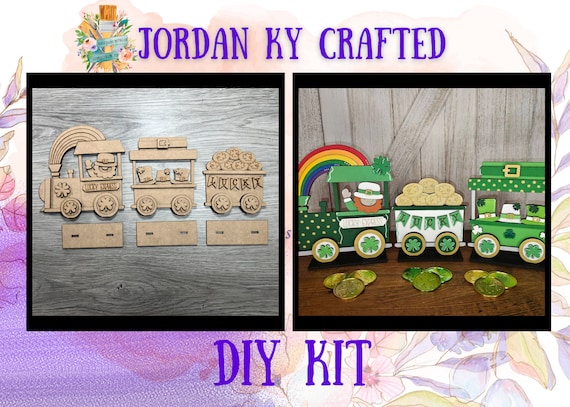 Train St. Patrick's Train Add-On DIY Kit, Lucky Train, Leprechaun Train, St. Patrick Craft, St. Patrick Decor, Leprechaun Display Kit