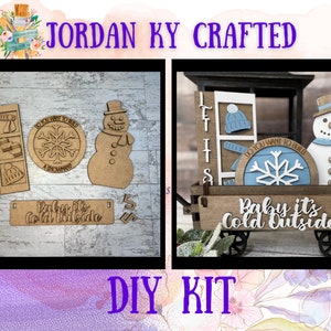 Baby It&#39;s Cold Outside DIY Interchangeable Insert, Wagon Snowman Add on, Bench Shelf Sitter