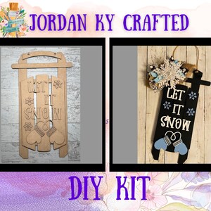 Sled Door Hanger, Sled Porch Leaner, Let It Snow Sled, Let It Snow Door Hanger